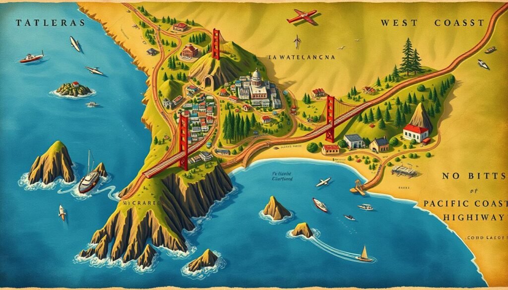 west coast road trip map