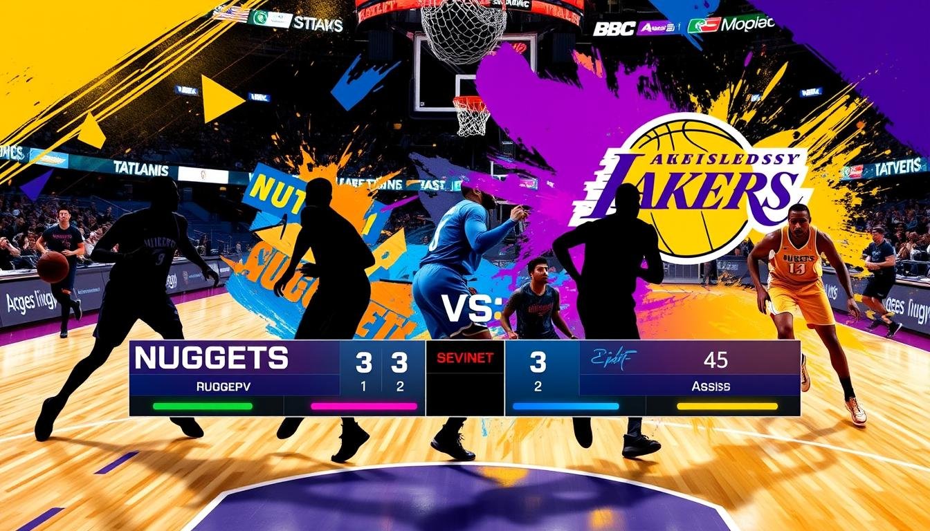 denver nuggets vs lakers match player stats 